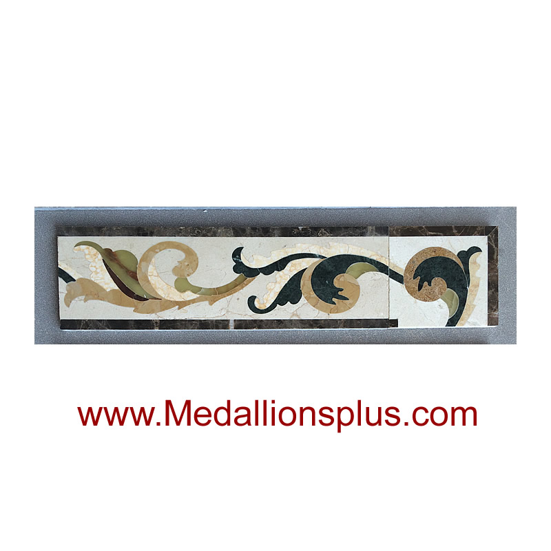 Grace waterjet tile border corner 5 x 18